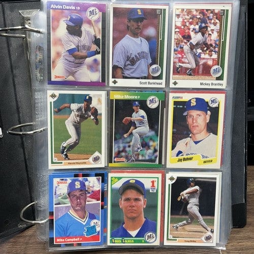 Seattle Mariner 54 Card Lot No Duplicates Years  87-91 All Brands Some