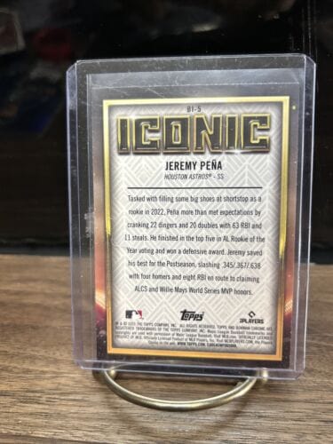 Jeremy Peña Iconic 2023 Bowman Chrome BI-5 Houston Astros Refractor