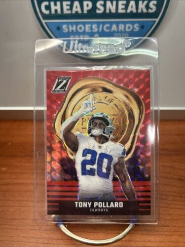 Tony Pollard 2023 Panini Zenith Zeal of Approval Red Refractor #11 SP