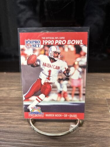 1990 Pro Set Football Card #359 Warren Moon Pro Bowl NFL American QB O