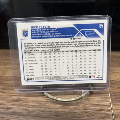 2023 Topps Chrome Nick Pratto ROOKIE #85 Kansas City Royals Silver RC