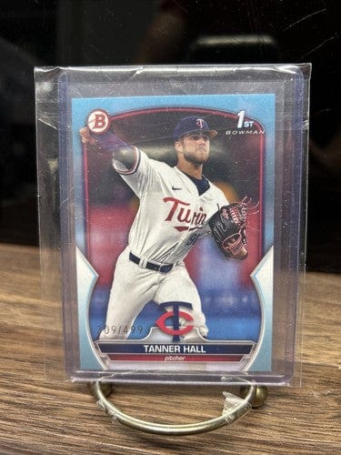 Tanner Hall 2023 Bowman Draft 1st Sky Blue Border Paper 309/499 Minnes