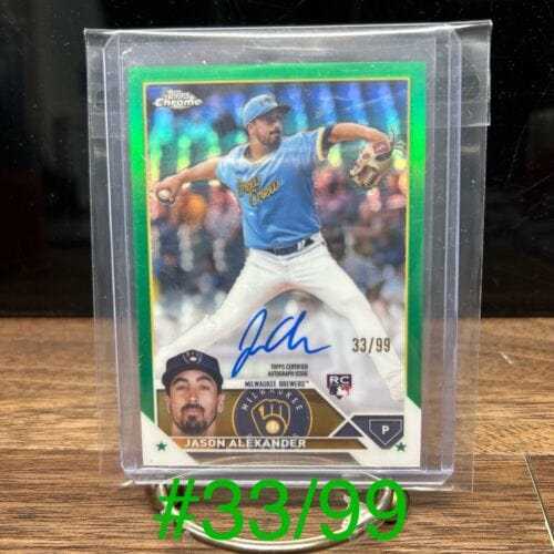 2023 MLB Topps Chrome Jason Alexander Rookie Auto Green Refractor /99