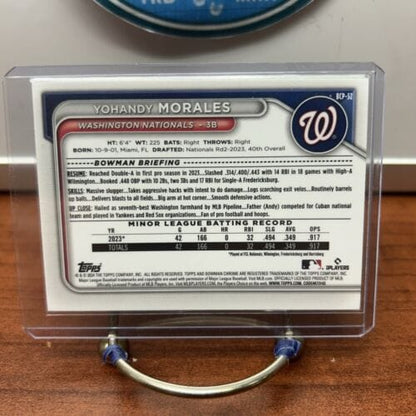 YOHANDY MORALES 2024 BOWMAN CHROME 1ST BASEBALL BASE NATIONALS Q0632