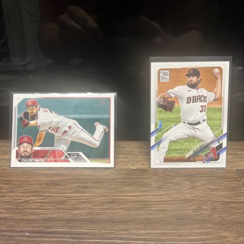 Caleb Smith Arizona Diamond Backs 2021 ,2023 Topps Series 1 Lot