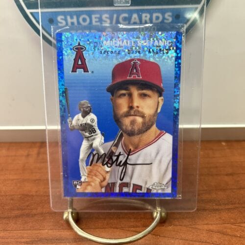 MICHAEL STEFANIC 2023 TOPPS CHROME PLAT #38 RC Blue Mini-Diamond Refra