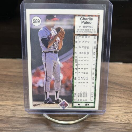 Braves Charlie Puleo Signed Autographed 1989 Upper Deck Mint