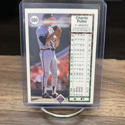 Braves Charlie Puleo Signed Autographed 1989 Upper Deck Mint