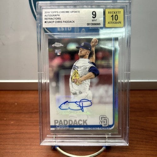 Chris Paddack 2019 Topps Chrome Update Refractor Auto Beckett 9 Mint 1