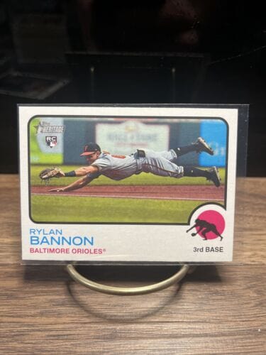Rylan Bannon 2022 Topps Heritage Rookie Baseball Card #580  Baltimore