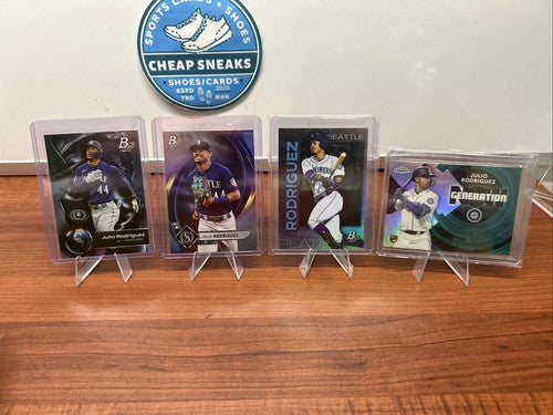 Julio Rodriguez 4 Card Lot With RC’s  Bowman Platinum