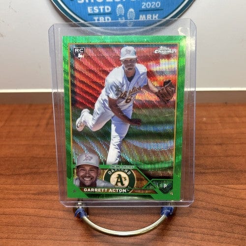 Garrett Acton RC 2023 Topps Chrome Green Refractor /99 #USC180 CM Oakl
