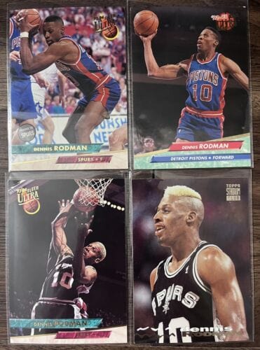 Dennis Rodman 4 Card Lot Pistons/Spurs 92-93 Fleer Ultra + 93/94 FU