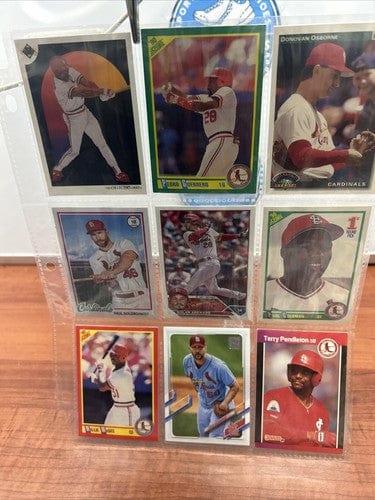 St Louis Cardinals 9 Card Lot Goldsmith, Pendleton, Guerrero