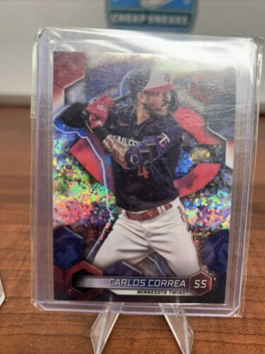 2023 Bowman’s Best Carlos Correa Mini-Diamond Refractor #’d /299 T