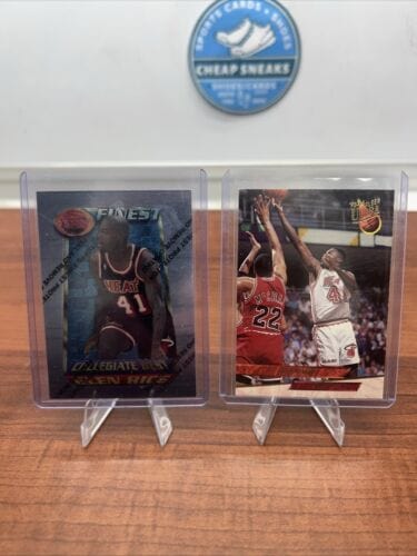 Glen Rice 1994-95 Finest Collegiate Best With Coating #256 MIA Heat +