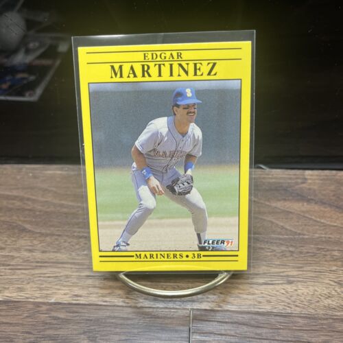 1991 MLB Fleer Edgar Martinez #457 Base Card - Pulled From Sealed Set