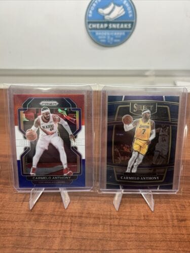 Carmelo Anthony 2021-22 Panini Prizm Red White Blue #11 Prizm + Bonus