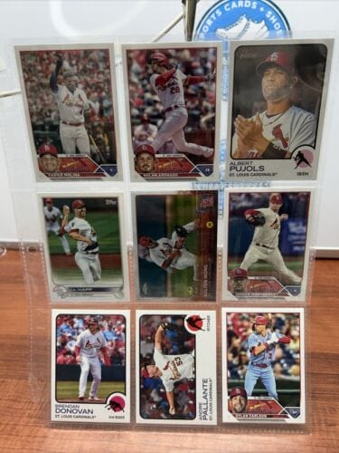 St Louis Cardinals 9 Card Lot Pujols, Molina, Carlson, Arenado Topps/