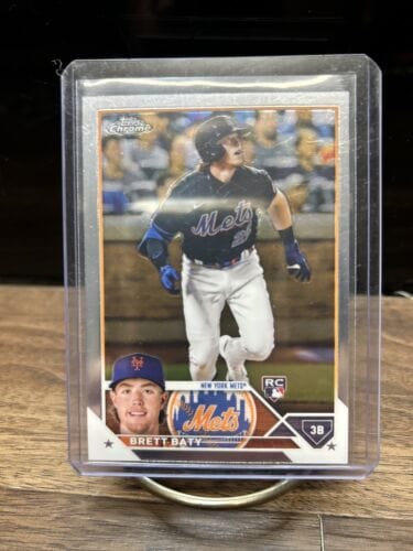 2023 Topps Chrome Brett Baty Rookie Card RC New York Mets #204