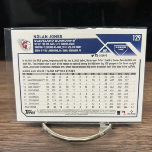 2023 Topps Nolan Jones RC #129 Cleveland Guardians