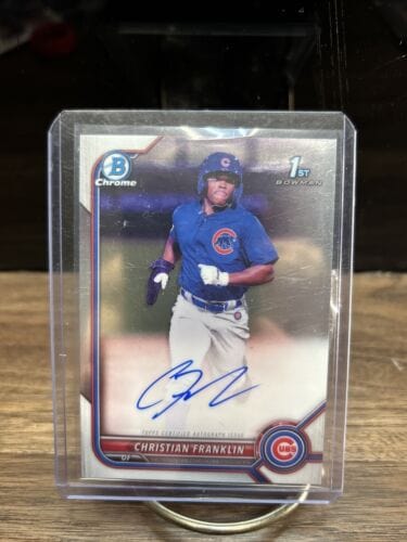 2022 Bowman Chrome Christian Franklin 1st Auto #CPA-CF Chicago Cubs