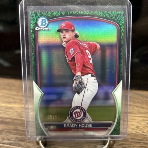 Brady House #9/99 ⬅️(JERSEY #)2023 Bowman Chrome GREEN Grass Wash