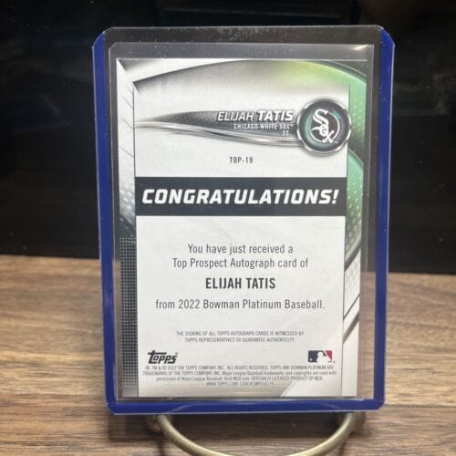 2022 Bowman Platinum Elijah Tatis Top Prospect Auto Autograph #TOP-19