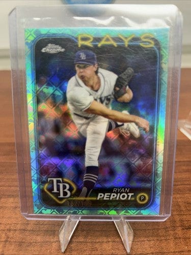 Ryan Pepiot 2024 Topps Chrome Aqua Logofractor Refractor 197/199 #128
