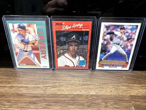 Steve Avery Atlanta Braves Rookie Lot (3) 1990 Donruss Rated Rookie,92