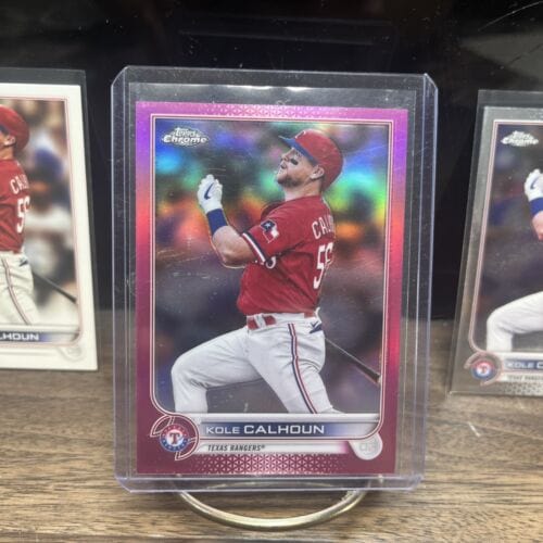 Kole Calhoun T. Rangers 2022 Topps Chrome + Pink Refractor +Series 2 3