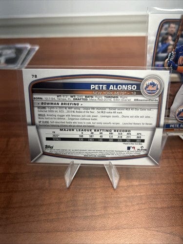 2023 Bowman Base #78 Pete Alonso - New York Mets