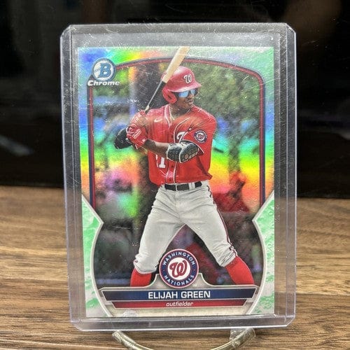 2023 Bowman Elijah Green BCP-23 Lunar Glow Refractor | Washington Nati