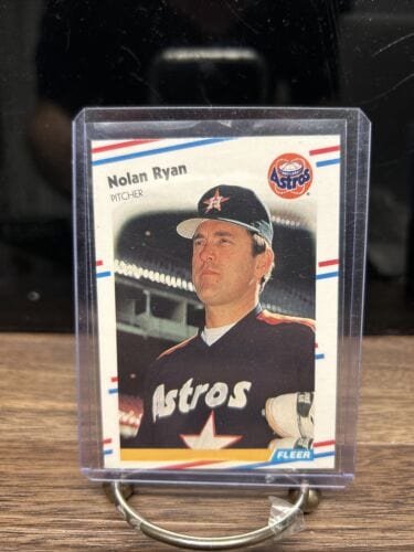 Nolan Ryan Houston Astros 1988 Fleer HOF Baseball Card #455 Mets,Angel