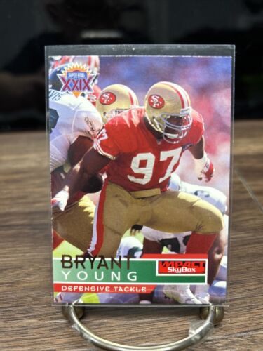 1995 Skybox Impact Bryant Young #135 San Francisco 49ers RC VG+