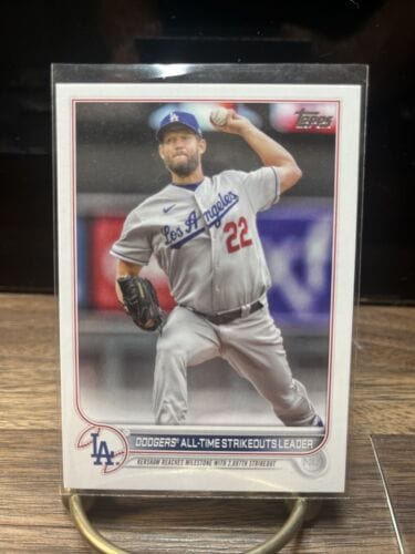 2022 Topps Update Clayton Kershaw Strikeout Leader #US309 Los Angeles