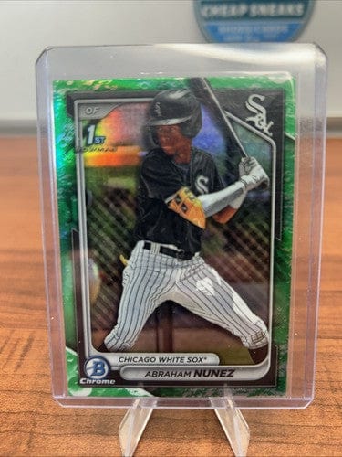 Abraham Nunez 2024 Bowman Chrome 1st Bowman Green Lunar Glow Refractor
