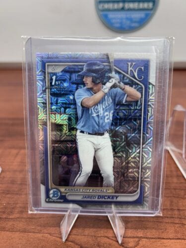 Jared Dickey 2024 Bowman Chrome 1st Mega Box Mojo Refractor Rookie Car