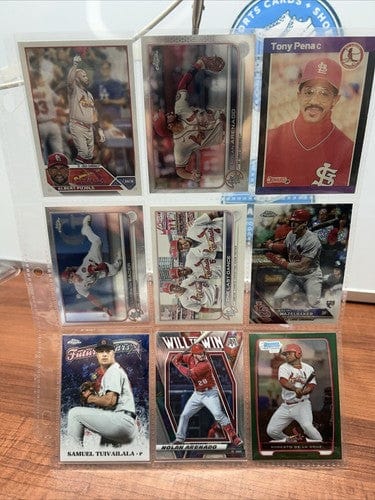 St Louis Cardinals 9 Card Lot Pujols, Molina, Bader, Arenado Topps/ He