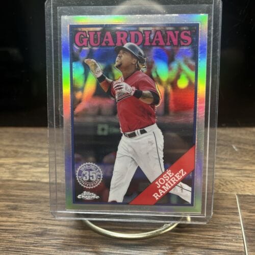 2023 Topps Chrome Baseball #88BC-17 JOSE RAMIREZ 1988 Silver Refractor