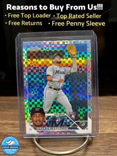 2023 Topps Chrome JERAR ENCARNACION Rookie Card #78 X-Fractor Miami Ma