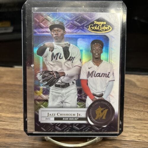 2022 Topps Gold Label Baseball #83 Jazz Chisholm Jr. Class 1 Miami Mar