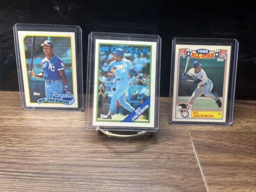 3 Card Lot Of Bo Jackson 88 And 89 Topps