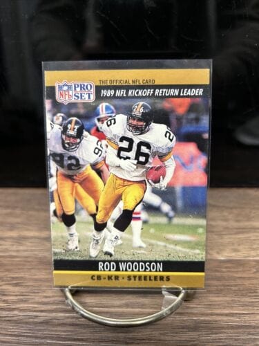 ROD WOODSON 1990 NFL PRO SET 89' Kickoff Return Leader  Pittsburgh Ste