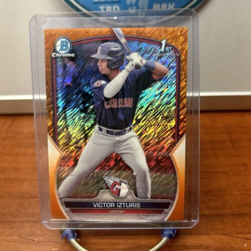 09/25 Victor Izturis 2023 1st Bowman Chrome Orange Shimmer Refractor #