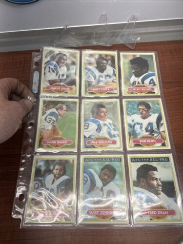 San Diego Chargers 9 Card NFL Lot  1980 Topps Football EX Gary Johnson