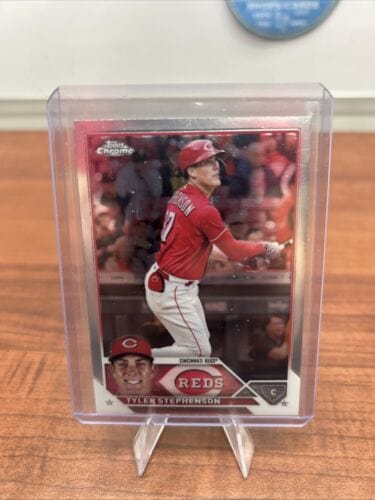 Tyler Stephenson 2023 Topps Chrome Cincinnati Reds Baseball Card #162