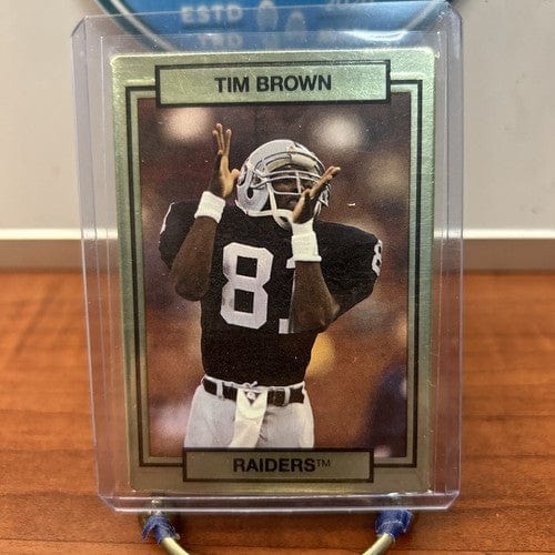 1990 Action Packed Tim Brown #124 FOOTBALL Los Angeles Raiders HOF