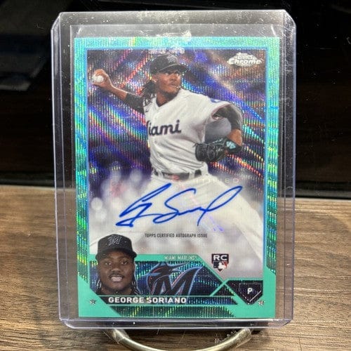 Topps Chrome Update 2023 George Soriano Rookie Aqua Wave Refractor Aut
