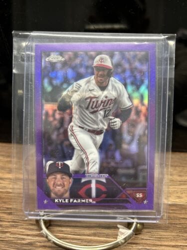 Kyle Farmer 2023 Topps Chrome Update  Purple Refractor 190/250 Minneso